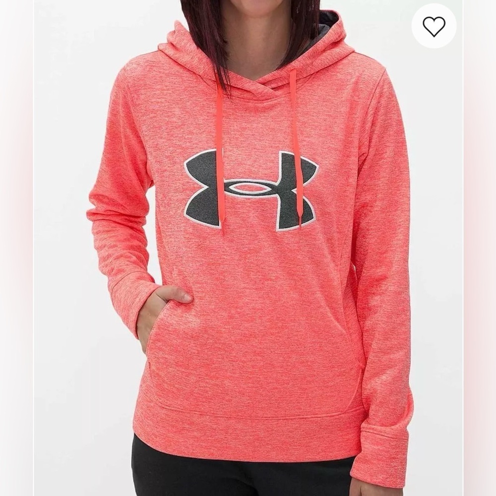 Under Armour Coldgear Storm Sweatshirt Bright Pink Gray Logo Small Women’s